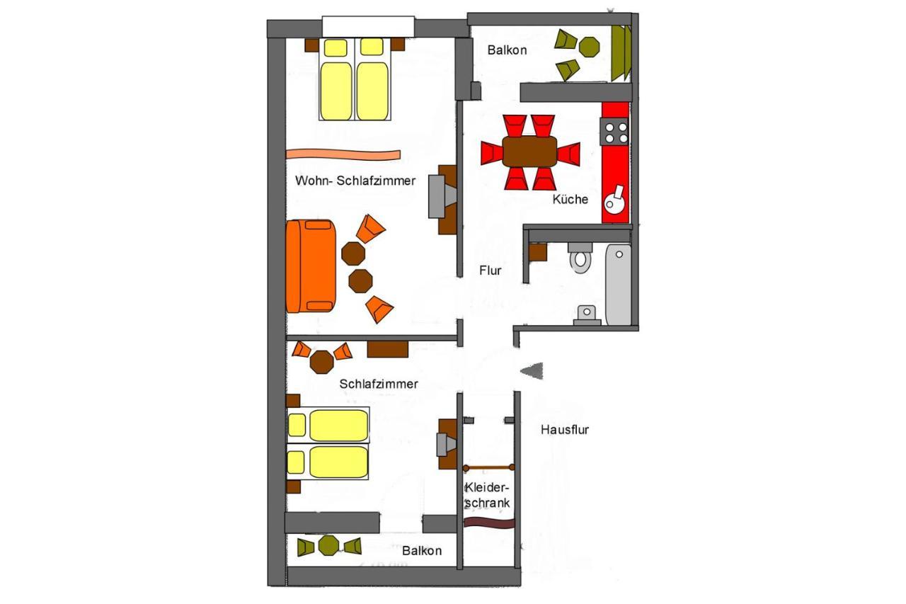 H&H Apartments Im Herzen Der Stadt Teilweise Mit Balkon Ruhig Zentral Modern Mit Kueche جرايفسفالد المظهر الخارجي الصورة